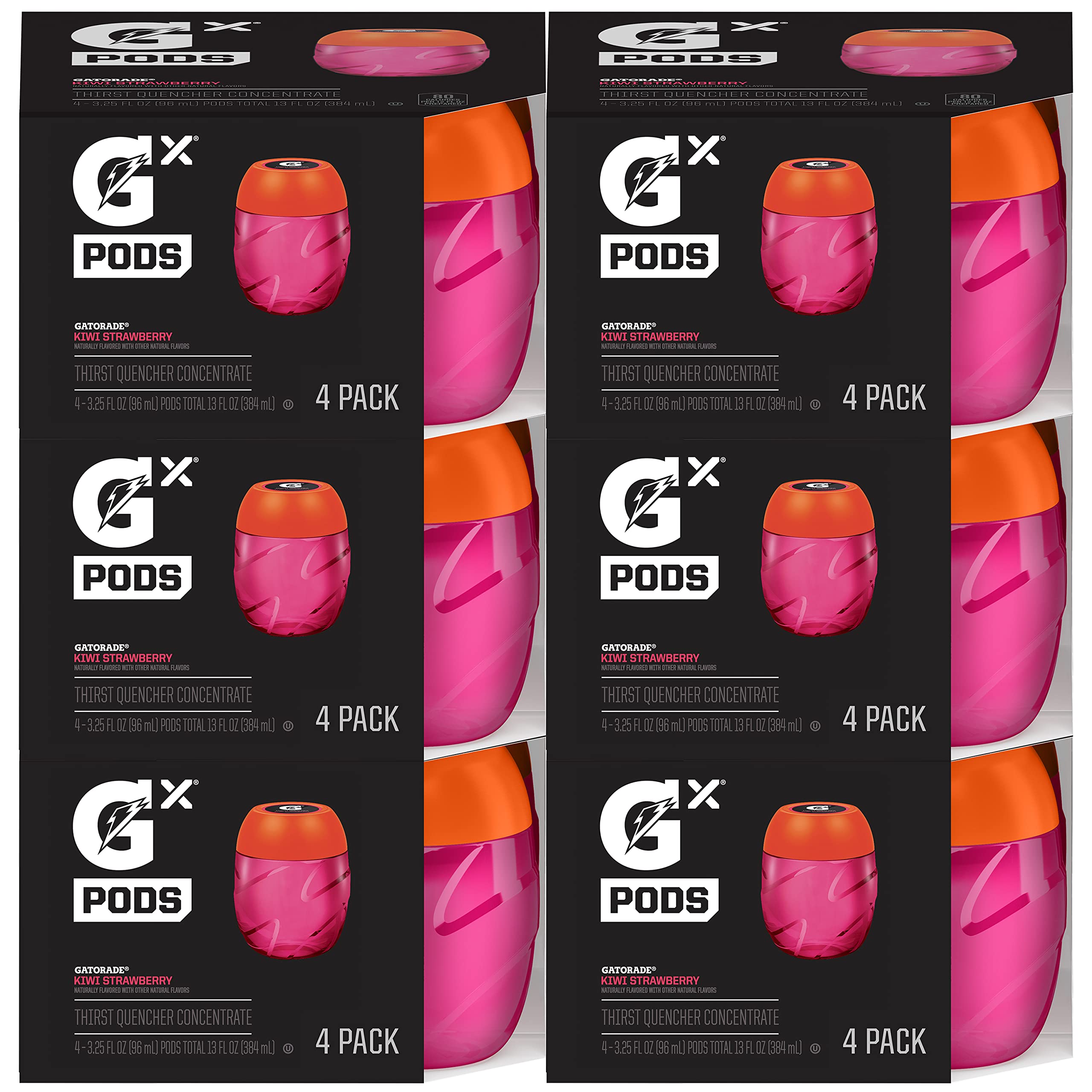Gatorade unisex adult Gatorade GX Pods, Kiwi Strawberry (24ct), 6 x 4pack 24 Pods US Image Gatorade unisex adult Gatorade GX Pods, Kiwi Strawberry (24ct), 6 x 4pack 24 Pods US Image