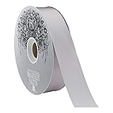 McGinley Mills 1.3" W Acetate Satin Ribbon, Silver