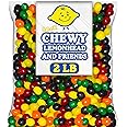 Sour Balls Fruit Candy Mix, 2 Lbs Bulk Lemonheds & Friends Candy Balls, Chewy Fruit Mix Candy 5 Flavors, Colorful Sour Candy for Kids, Parties & Gumball Machine
