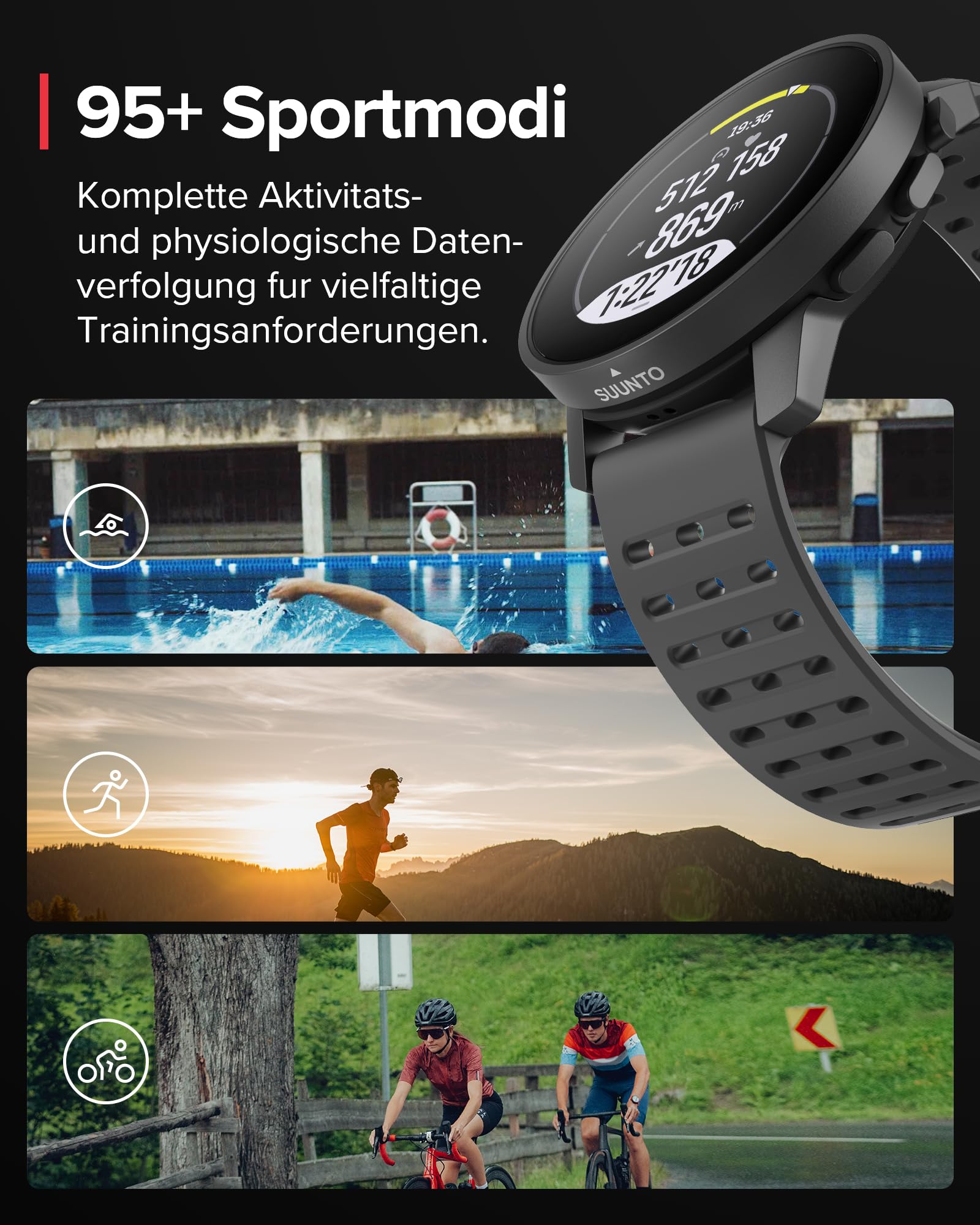 SUUNTO 9 Peak Pro GPS-Sportuhr, 1,2-Zoll-AMOLED-Display, 95+ Sportmodi 8
