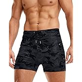 G Gradual Men's Swimsuit Trunks with Zipper Pockets Quick Dry Swimwear Bathing Suit Swim Briefs Board Shorts for Men