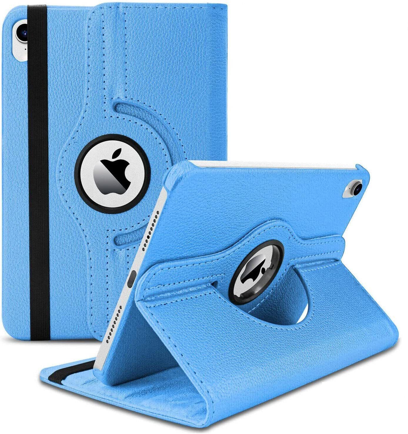360 Rotate Leather Case For Apple iPad 10th/11th Generation Released 2022/2025 Only For Model Numbers A2757, A2777, A2696, A3355, A3356, A3354. (Light Blue)