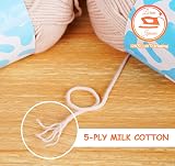 ilauke Knitting Wool 12x50g Creamy Latte DK Yarn 1200m Acrylic Baby Soft view 2