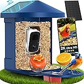 PeckCam® Bird Feeder with Camera with AI Identify 10000+ Birds Species, 3 Solar Panels, 2K Live View, Instant Arrival Alerts, Smart Bird House with Cam, Gift for Bird Lovers