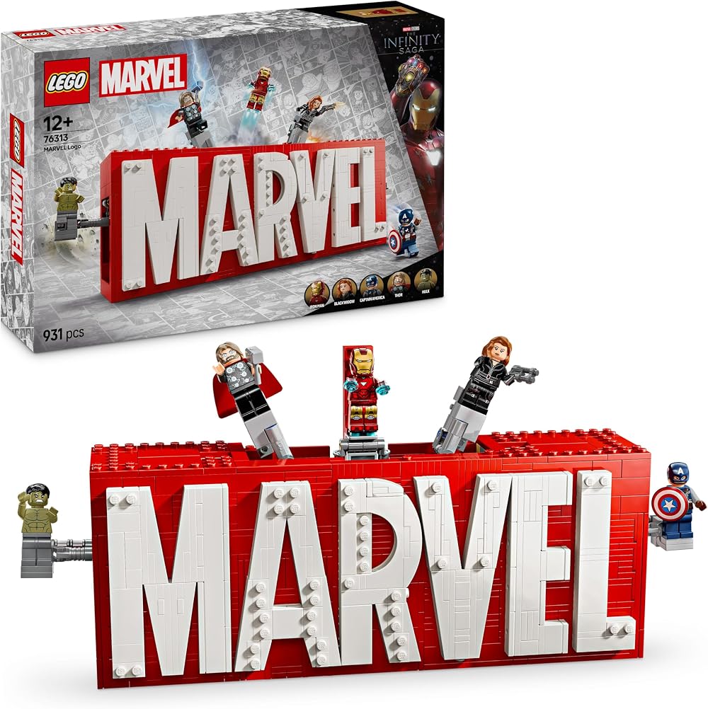LEGO Marvel MARVEL Logo & Minifigures Avengers 76313 Buildable Toy