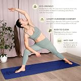 Yogii Yoga Mat Non-Slip 6mm TPE Travel Green Blue Rotary Alignment Guides view 9