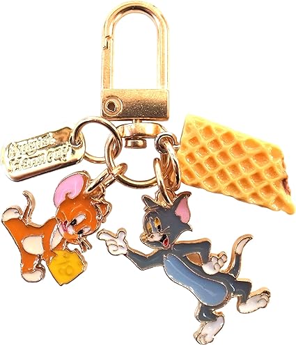 Amazon Co Jp トムとジェリー 4連チャーム キーホルダー キーリング Type A 並行輸入品 家電 カメラ