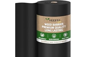 HOOPLE 4ftx180ft Weed Barrier Fabric Heavy Duty | Landscape Fabric | Commercial Woven Geotextile for Gardens, Driveways & Flower Beds | Thick Weed Control Landscaping Fabric