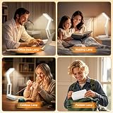 One Fire 6000mAh Rechargeable Desk Lamp 3 Colors Dimmable USB Portable view 9