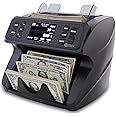 DETECK DETECK DT600D Bank Grade Money Counter Machine Mixed Denomination, Value Counting, Multi Currency, Bill Cash Counter 2CIS/UV/IR/MG/MT Counterfeit Detection, Serial Number, Printer Enabled