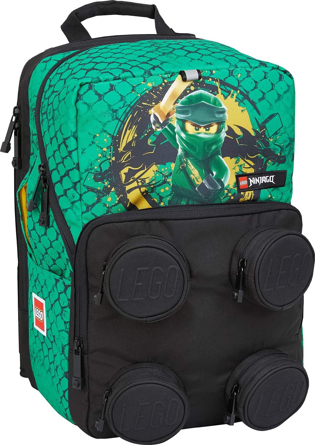 Valigeria zaino per la scuola e Brick 2 x 2 solo 1,07 kg colore: Verde con  motivo Lego Ninjago verde Lego Bags borsa per libri ca 23 litri Zaino per  la scuola