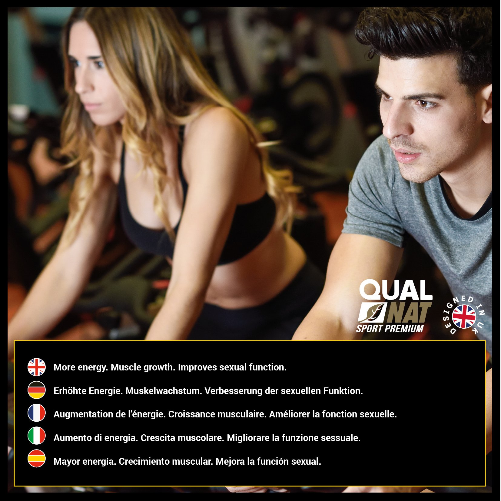 Testostérone Pour Augmenter La Croissance Musculaire et La Force – Complément pour sportifs qui aide à améliorer le rendement de sport – Accroît la résistance et la libido sexuelle – 180 comprimidos