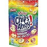 Chips Ahoy! Mini Rainbow Chocolate Chip Cookies, Made in a Peanut-Free Facility, School Snacks, 200g, Baked in Canada