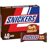SNICKERS Milk Chocolate Candy Bars, Share Size Bulk, 3.29 oz, Pack of 24 | Peanut Chocolate Candy Bars, Individually Wrapped Share Size Packs with Two Bars per Pack, Great for Sharing and Parties