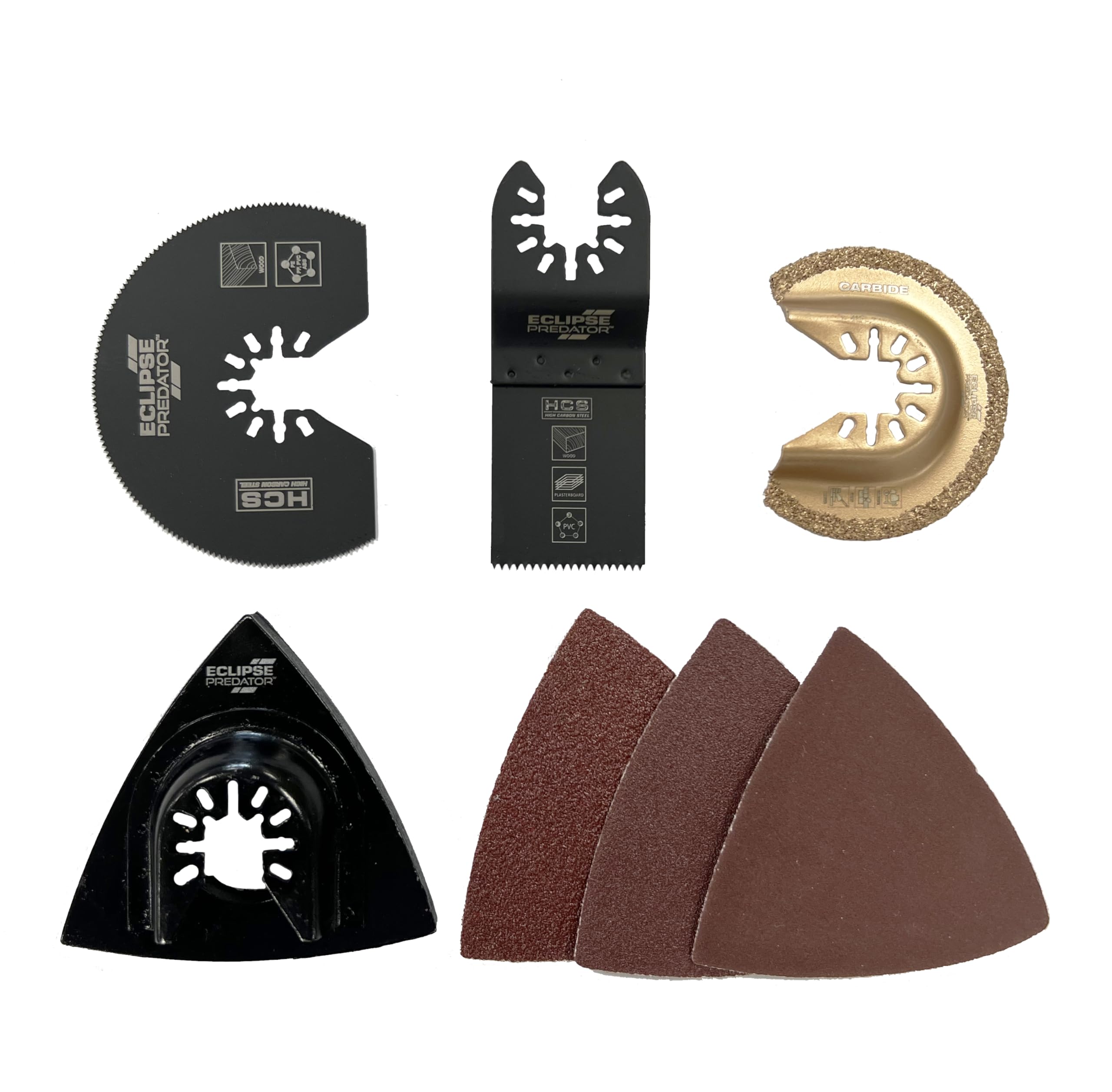 Eclipse Professional Tools EC-M1103SET 4 Piece Oscillating Blade & Sanding Pad Set