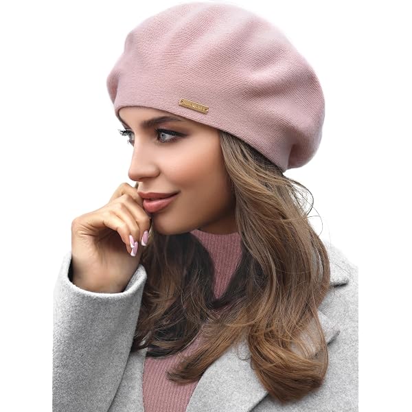 8287 Beret- French Beret For Women, Soft & Warm Outdoor Winter Hat Winter French Beret for Women 100% Angora Wool Classic Beret  main image 2