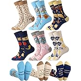 Velmitten 6 Pairs Passover Socks for Women Novelty Matzah Crew Dress Socks Pesach Seder Gifts Jewish Holiday Party Favors Hostess Family Passover Gifts