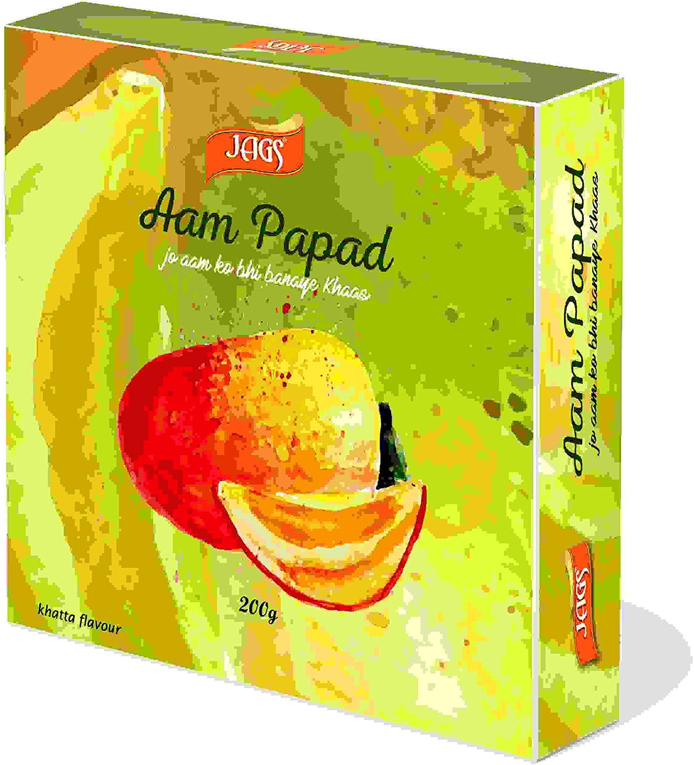 JAGS Aam Papad indian (Mango Bar) Khatta Fruit Slice Flavour Natural