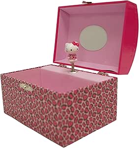 Amazon.com: Hello Kitty Leopard Print Music Jewelry Box ...