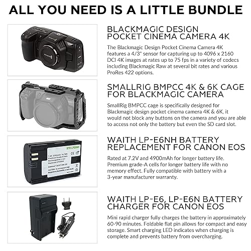 Blackmagic 4K Pocket Design Cinema Camera Up to 120 Raw for - Main Image