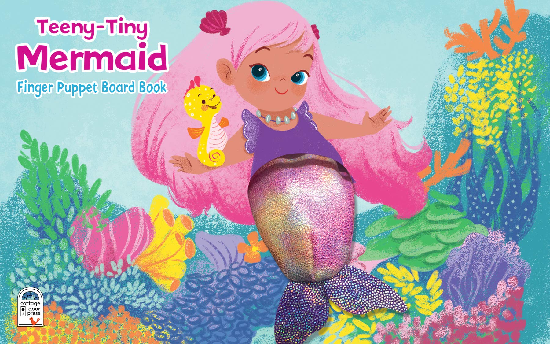 Teeny Tiny Mermaid Finger Puppet Board Book, Mythical & Magical Book for Mermaid Lovers Ages 1-4