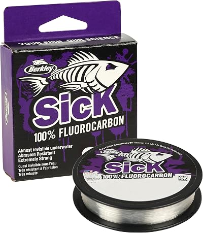 Berkley Sick Fluorocarbon Leader 50 m 10 kg Clear Fast Sinking Predator