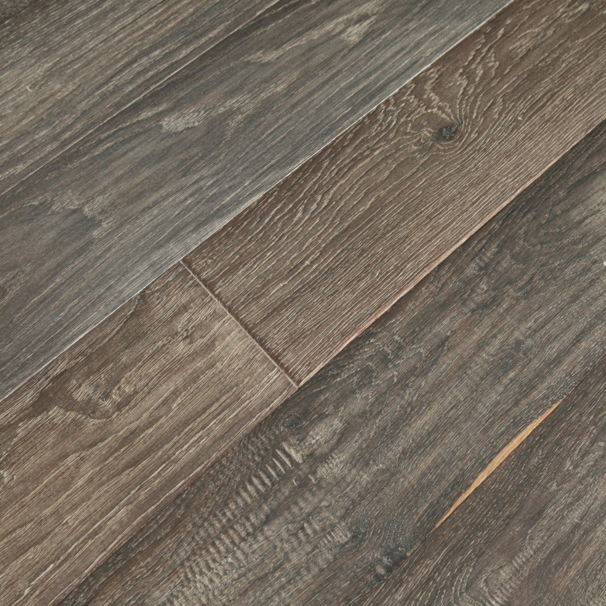 Vintage Ebony Sample White Oak Wide Plank Uv Oiled