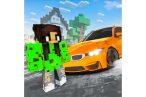 School Party Fun Pixel Craft Car Racing Game 3D: HighSchool Games
