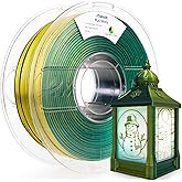 AMOLEN Glitter PLA Filament 1.75mm 3D Printer Filament Shiny Triple Color Black Yellow Green Dimensional Accuracy +/- 0.02mm 1KG/2.2lbs with Sparkles Compatiable with Most 3D Printers