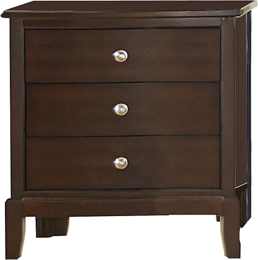 Amazon Com Homelegance Cotterill 3 Drawer Nightstand Cherry Furniture Decor