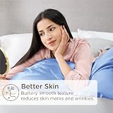 Bedsure Satin Pillowcase for Hair Allure Blue 2 Pack Queen Standard 50x75 view 4