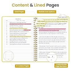 Lined Spiral Journal Notebook for Women & Men, 140