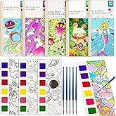 FQKIOMY Water Coloring Book,Paint with Water Books for Kids Ages 3-5,Watercolor Painting Book for Toddlers 4-6,Creative Arts and Crafts & Airplane Travel Essentials for Boys Girls(5 PCS)