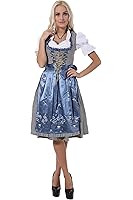 Edles Midi Dirndl 3-tlg. Blumen exclusive inkl. passender