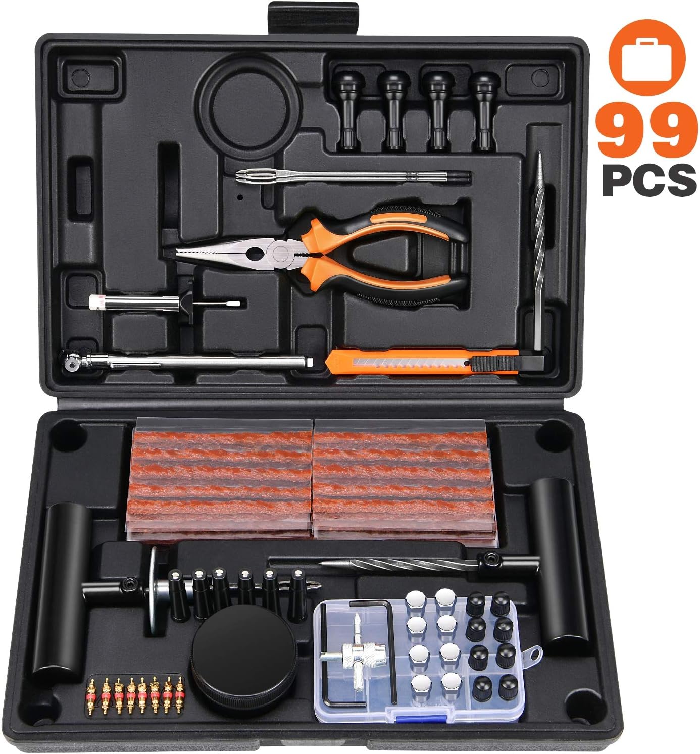 Kit Di Riparazione Pneumatici Tubeless Per Moto, ATV, UTV - Portatile Con Cartucce CO2