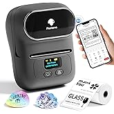 Phomemo M110 Thermal Label Makers- Barcode Label Printer Bluetooth Label Maker Portable Printer for Small Business, Address, Logo, Clothing, Mailing, Sticker Printers for Phone & PC, Gray