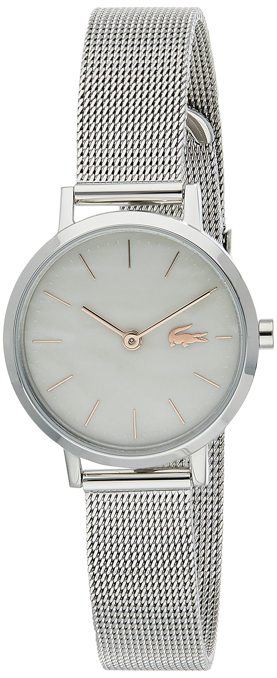 Lacoste Analogue Quartz Watch for Women with Silver Stainless Steel Mesh Bracelet - 2001121