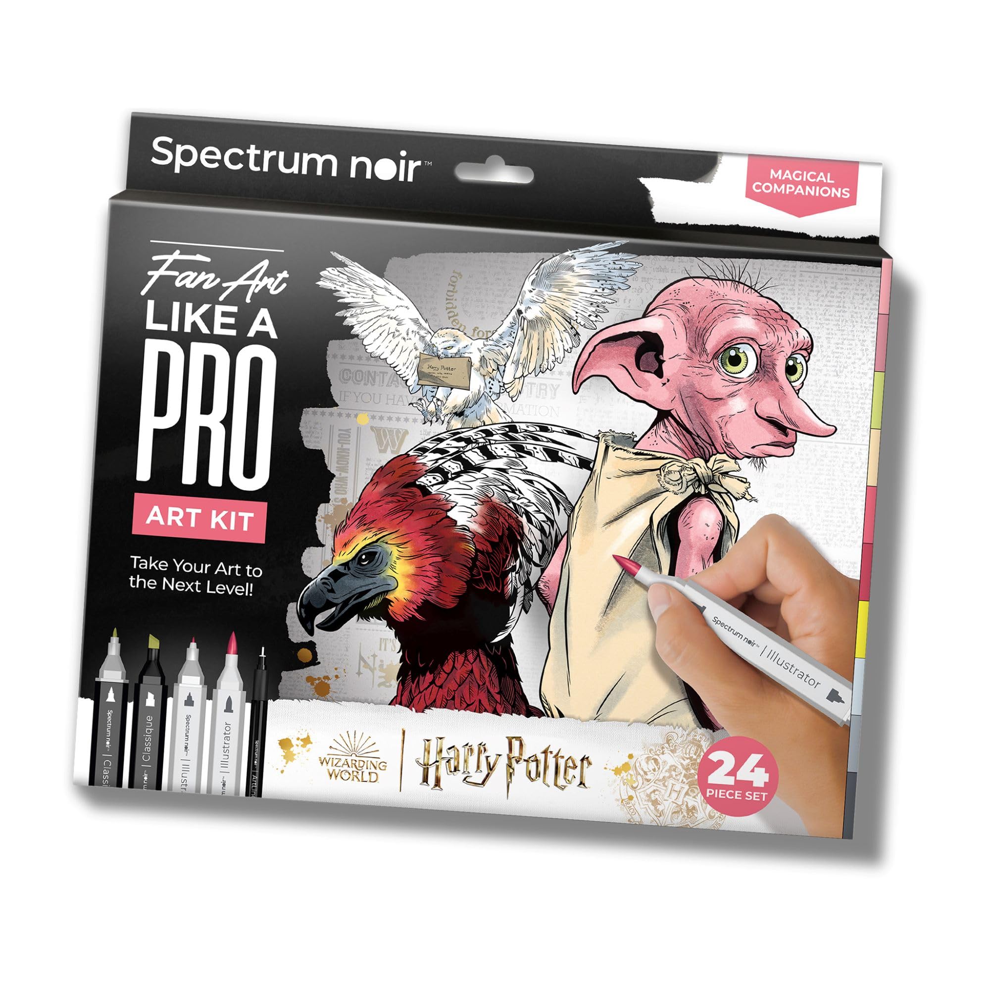 Spectrum Noir Pro Fan Art Set - 24 Piece - Magical Companions, 1 count (Pack of 1)