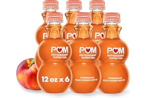 POM Wonderful Antioxidant Super Tea, Pomegranate Peach Passion White Tea, 12 fl oz (Pack of 6)