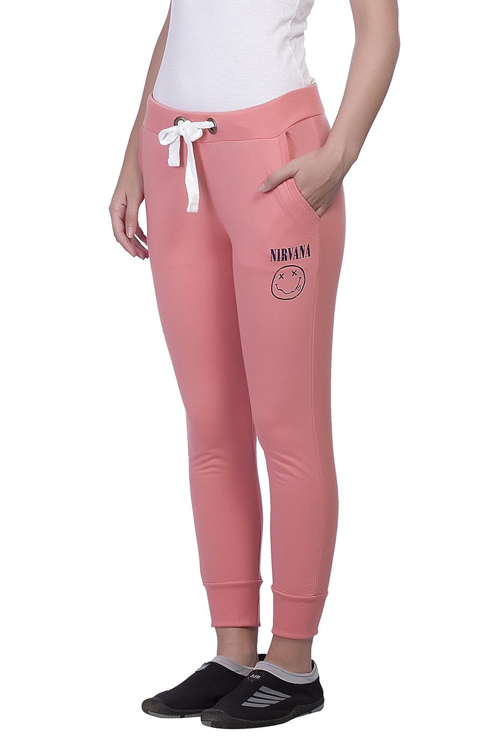 alan jones solid sports women's joggers track pants