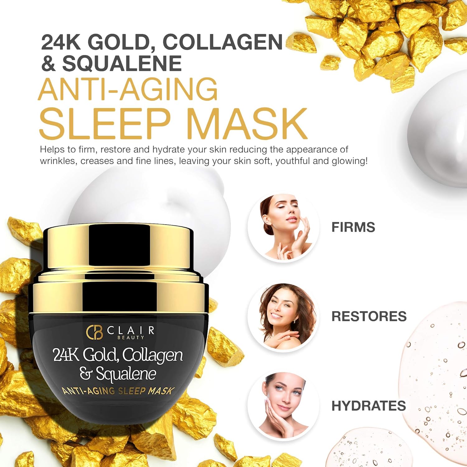 24k gold collagen & squalane eye serum
