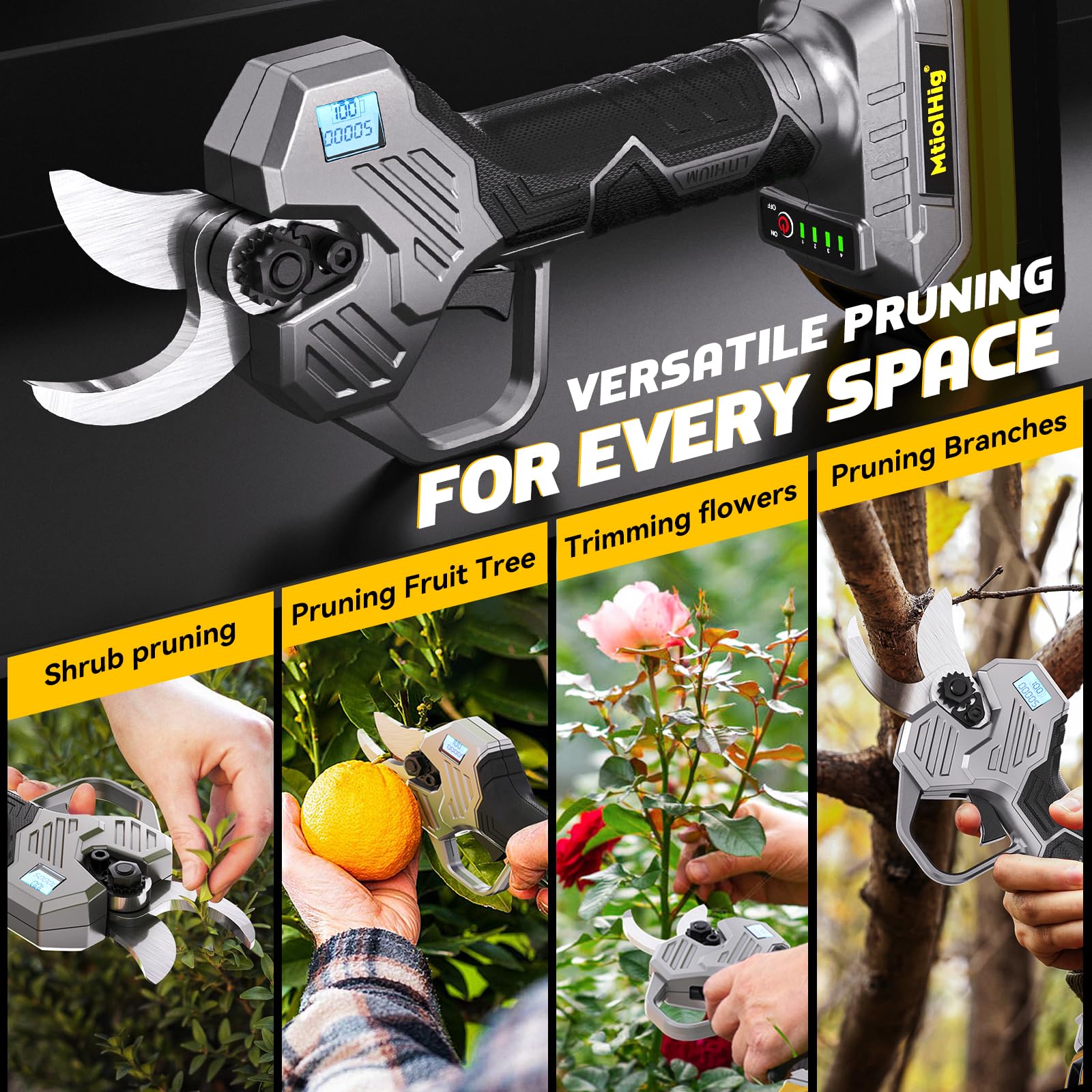 Curated visual reference: Electric Pruning Tool Attachments Reference: Mua Cordless Electric Pruning Shears 1 5 2 Inch Portable