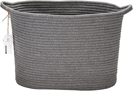 Sea Team 14" x 9" x 11" Cesto de Almacenaje Ovalado Hilo de Algodón