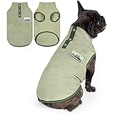 cyeollo Fleece Dog Sweater, Pullover Dog Fleece Jacket Turtleneck Sweatshirt Stretchy Vest Warm Lightweight Winter Clothes for Small Dogs, Green L