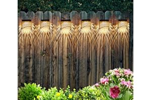 TIJNN Solar Deck Light -6 Pack, auto on/Off, Two Modes RGB Color/Warm White, IP65 Waterproof LED Landscape Lighting, Suitable for Yard, Backyard, Garden.