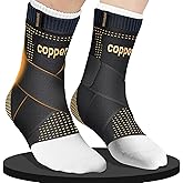 JIUFENTIAN Ultra-Thin & Copper Infused Ankle Support - Adjustable Compression Ankle Brace for Sprain Recovery, Plantar Fasciitis & Daily Pain Relief | Breathable, Durable, Fits Any Shoe (Large)