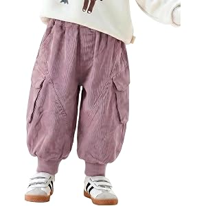 MINI PANDA Toddler Woven Sirospun Cotton Soft Rib Cuff Jogger Pants 2-6T