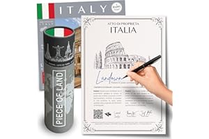 HAPPYLANDGIFTS Italian Gifts for Women an Men | Real Piece of Italy | Highly Unique Italian Themed Gifts | Blank Certificate to Write in The Name of Your Choice | Rome Gift Ideas | Italian Christmas Gift