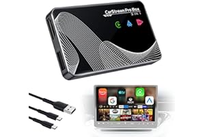 Joywind 2025 Upgraded 【 3-in-1 】 HDMI Input Car TV & Wireless CarPlay Adapter & Android Auto, Stream TV Stick/iPhone/Android Phone to Your Vehicle, Plug & Play for Factory Car Stereo 2016+