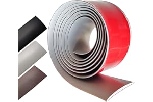 MAXIROC Floor Transition Strip Self-Adhesive Cover Strips Threshold Repair Floor Gap Vinyl Flooring Transitions Laminate Floor Flat Divider Strip Minimalism Oak Wood Grain Design 6.6FT (5cm, Pure Gray)